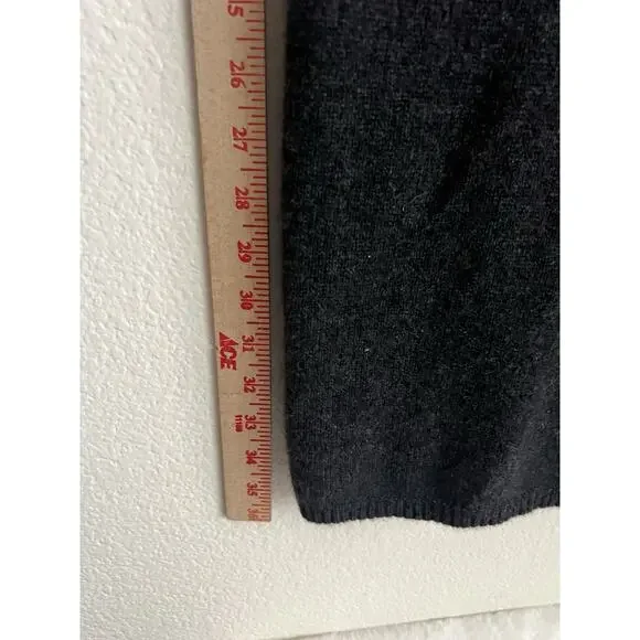 360 Cashmere Sweater Dress Women S Charcoal Gray Open Back Long Sleeve Flawed - Picture 8 of 12